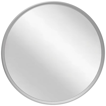 Infinity Instruments Deep Metal Mirror - 24 in Silver Round Wall Mirror 20216SV